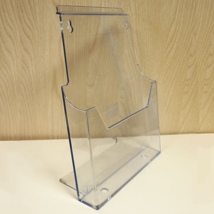 A4 Single Tier Brochure/Leaflet Holder -  slatwall, counter-top or wall-fixed