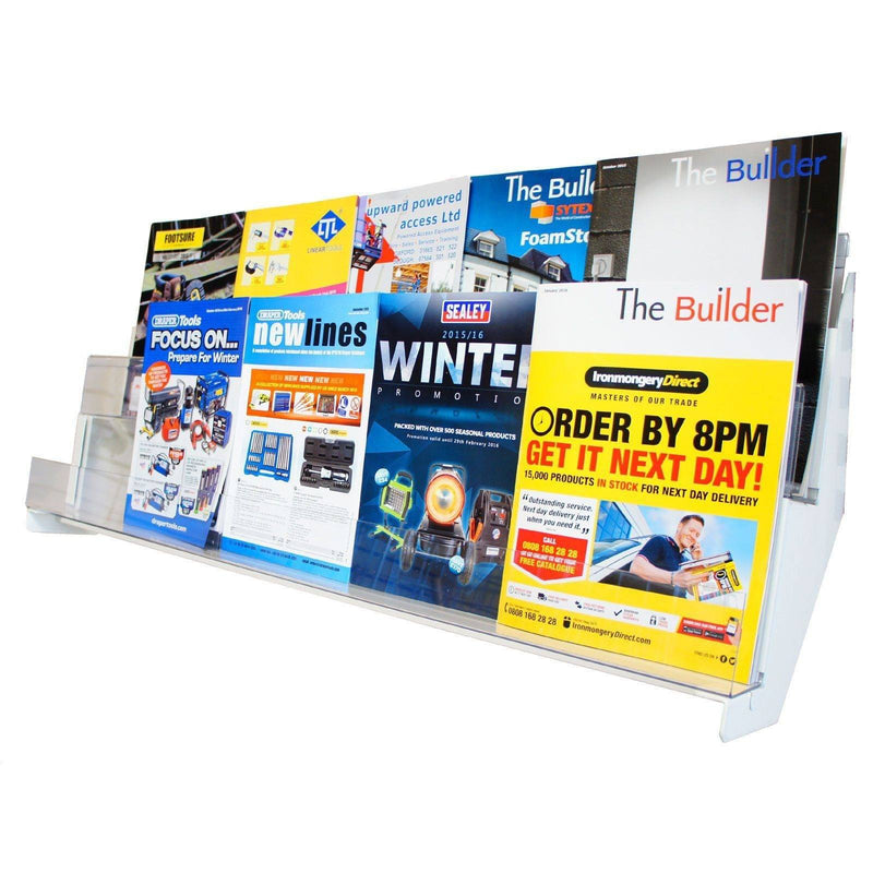 2 tier magazine shelf