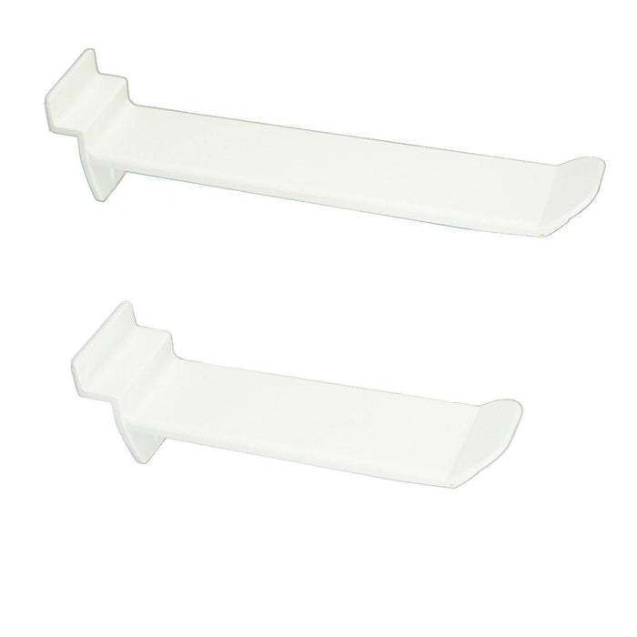 Plastic Euro Slatwall Hook - White - 10cm