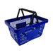 plastic shopping basket, blue