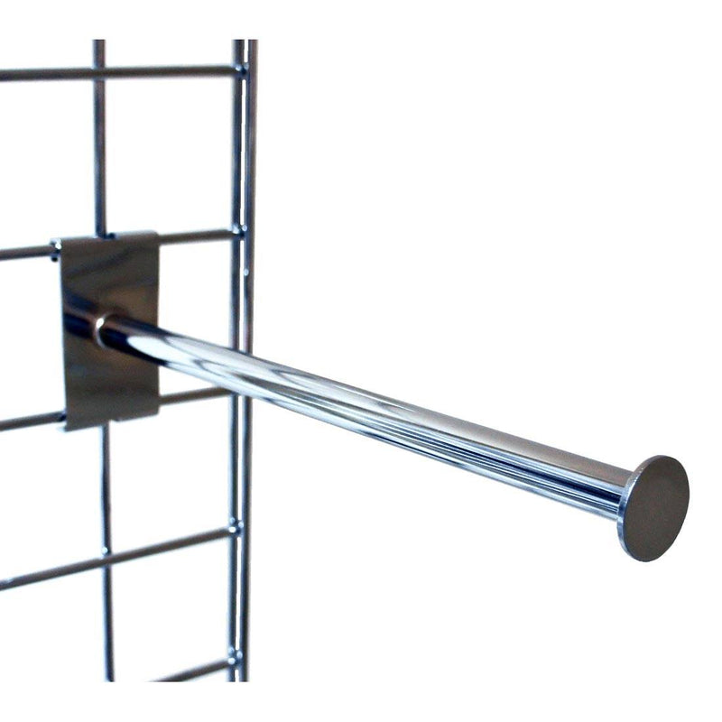 Straight arm with disc end for grid panel