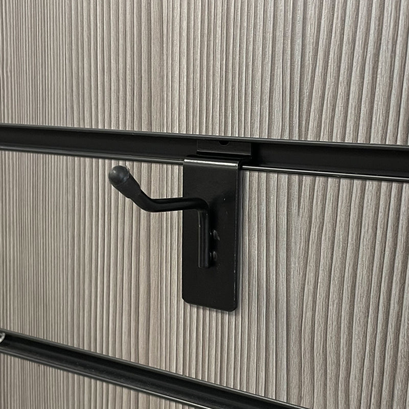 5cm Black Slatwall Hook Single Prong