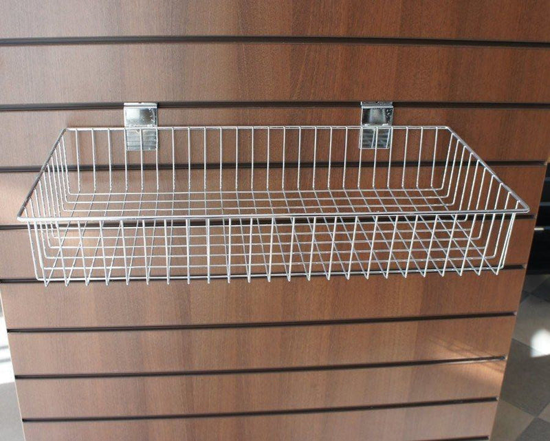Large Flat Wire Slatwall Basket