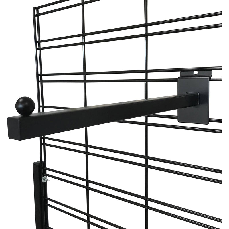 Black Slatwall Straight Arm