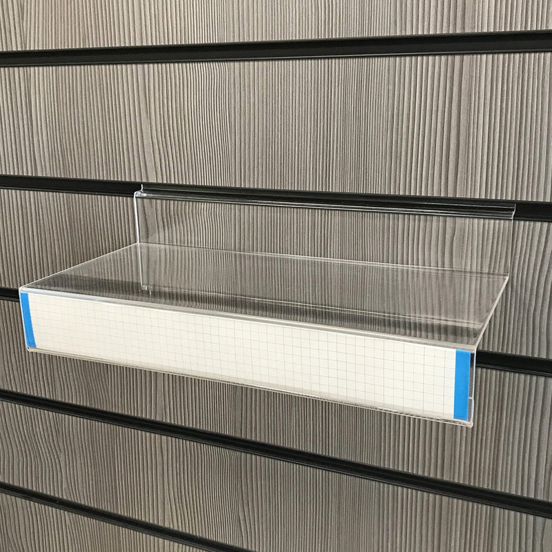 Acrylic Shelf with Branding Holder - 28 x 13cm