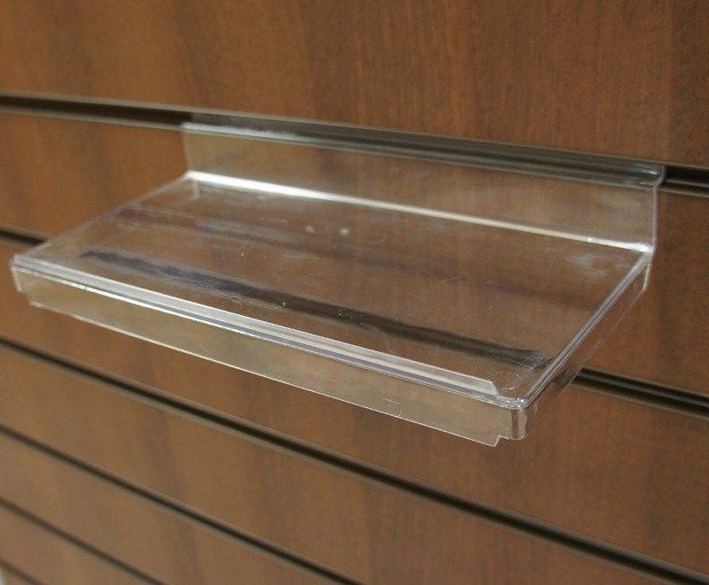 Small Slatwall Shelf with Front Lip - 25 x 12cm