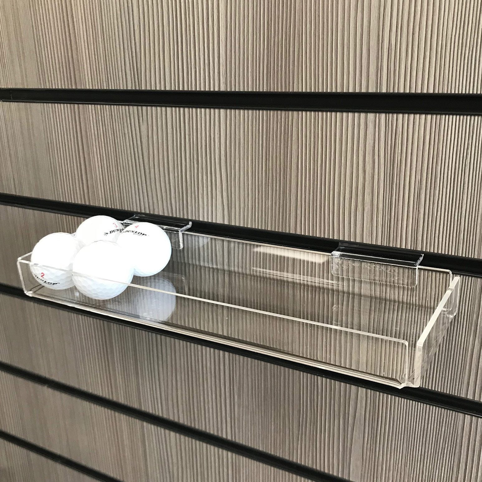 6 Pack Heavy Duty Slatwall Shelves, 16x6 Inch Wooden Brunei