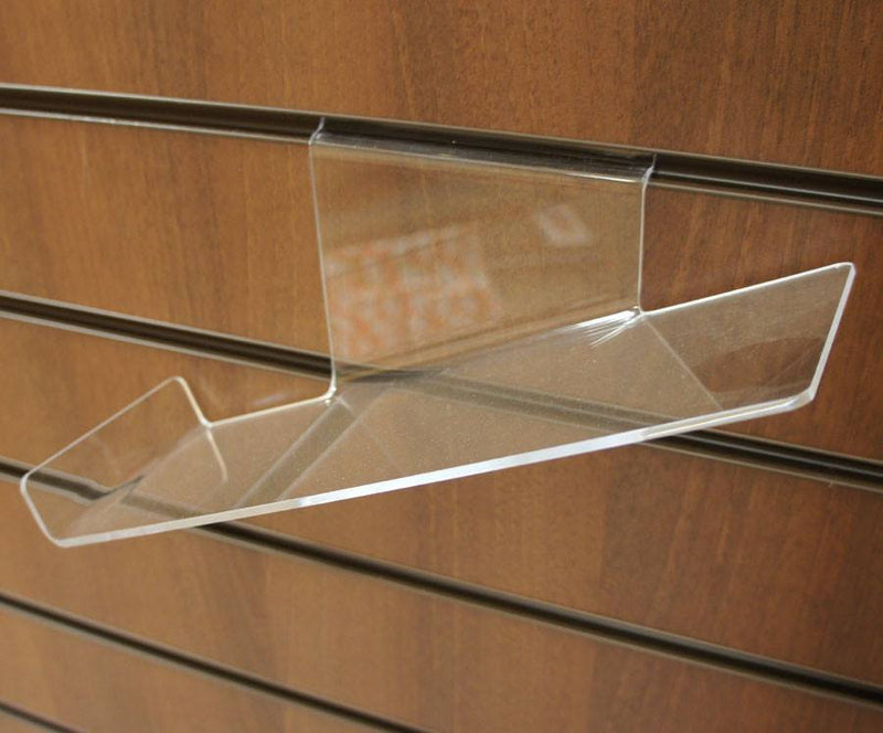 Sloping Acrylic Shoe Shelf for Slatwall
