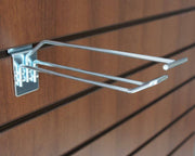 Euro slatwall hook with overhead arm