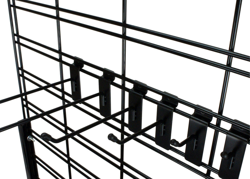 Single Prong Slatwall Hook - Black Steel - 2.5cm