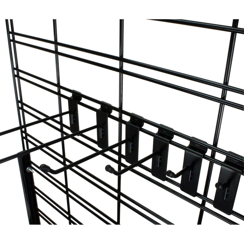 Single Prong Slatwall Hook - Black Steel - 25cm