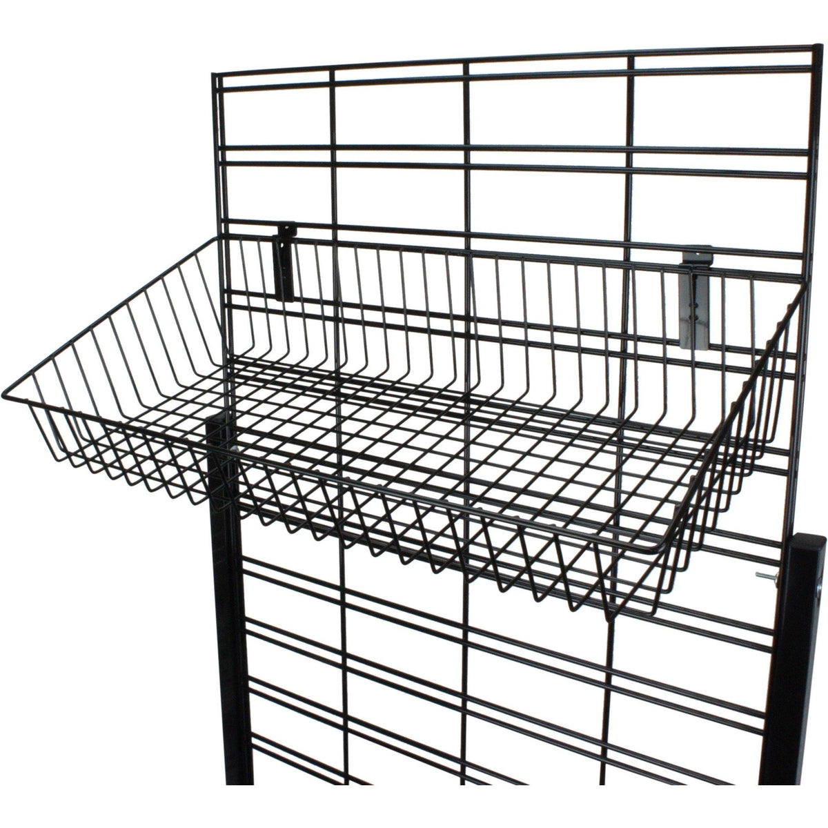 Sloping Wire Slatwall Basket - Black — KAS Shopfittings