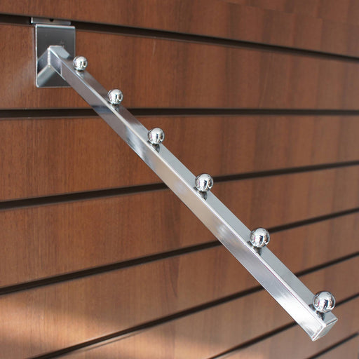 6 ball sloping arm for slatwall