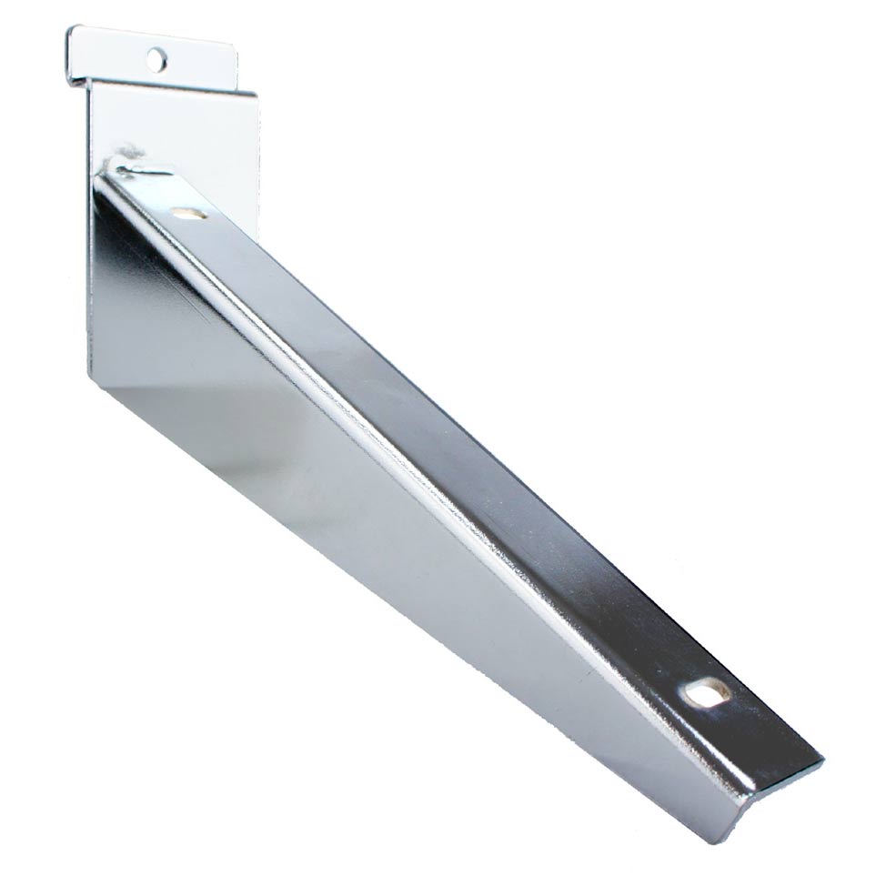 Sloping Shelf Brackets For Slatwall, 20cm Long — Kas Shopfittings