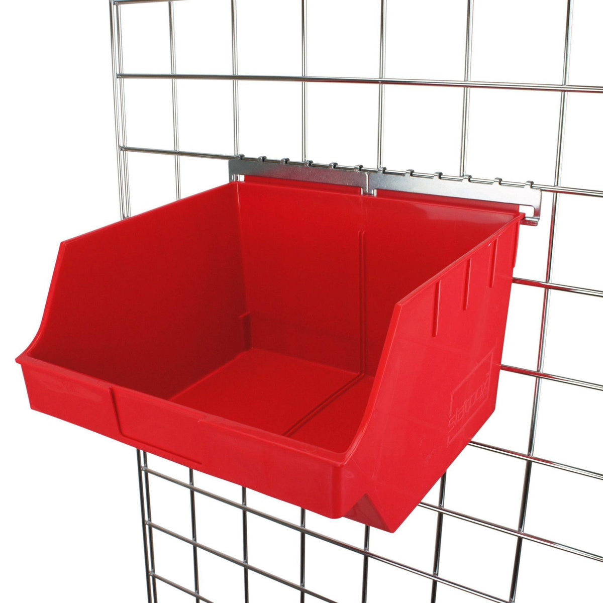Slatbox Storbox Big for grid panel Red — KAS Shopfittings