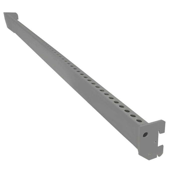 K50 Perforated Rectangular Rear Support Bar - Silver Grey - 125cm
