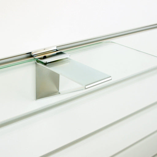 floating glass shelf bracket for slatwall