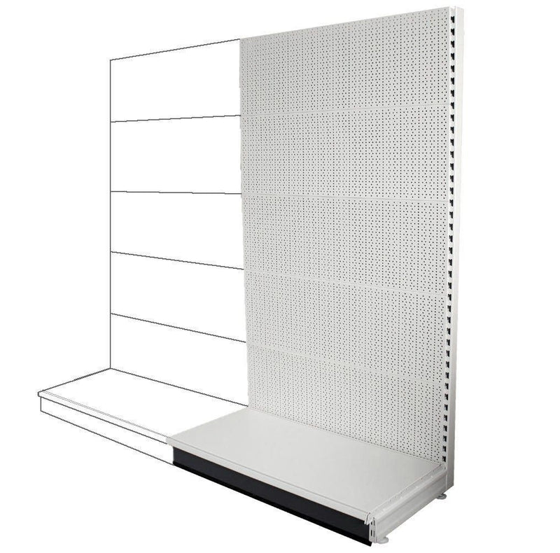 K50 Add-on Wall Bay - All Peg Panels, 37cm deep base, Choice of widths & heights...