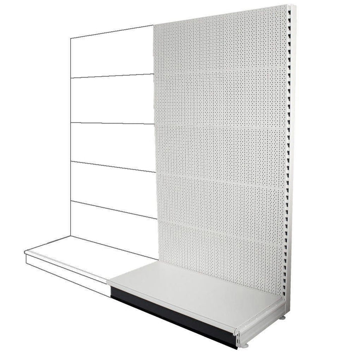 S50 Add-on Wall Bay - All Peg Panels, 37cm deep base, Choice of widths & heights...